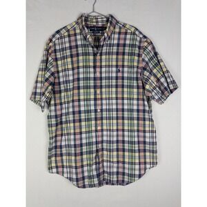 VTG Polo Ralph Lauren Shirt Mens XL Classic Fit 100%‎ Cotton Plaid Classic Pony